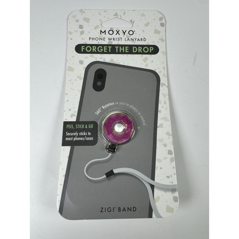 Moxyo Phone Wrist Universal Smartphone‎ Lanyard - Pink Donut/Black Lanyard